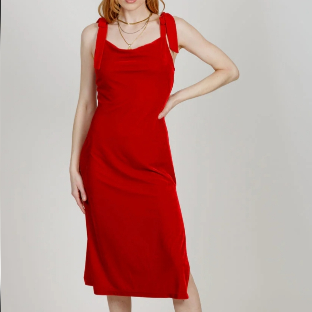NWT Lorna Red Velvet Midi Dress Band of the Free